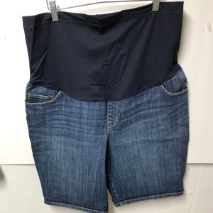 Maternity Bermuda Denim Jean Shorts Liz Lange